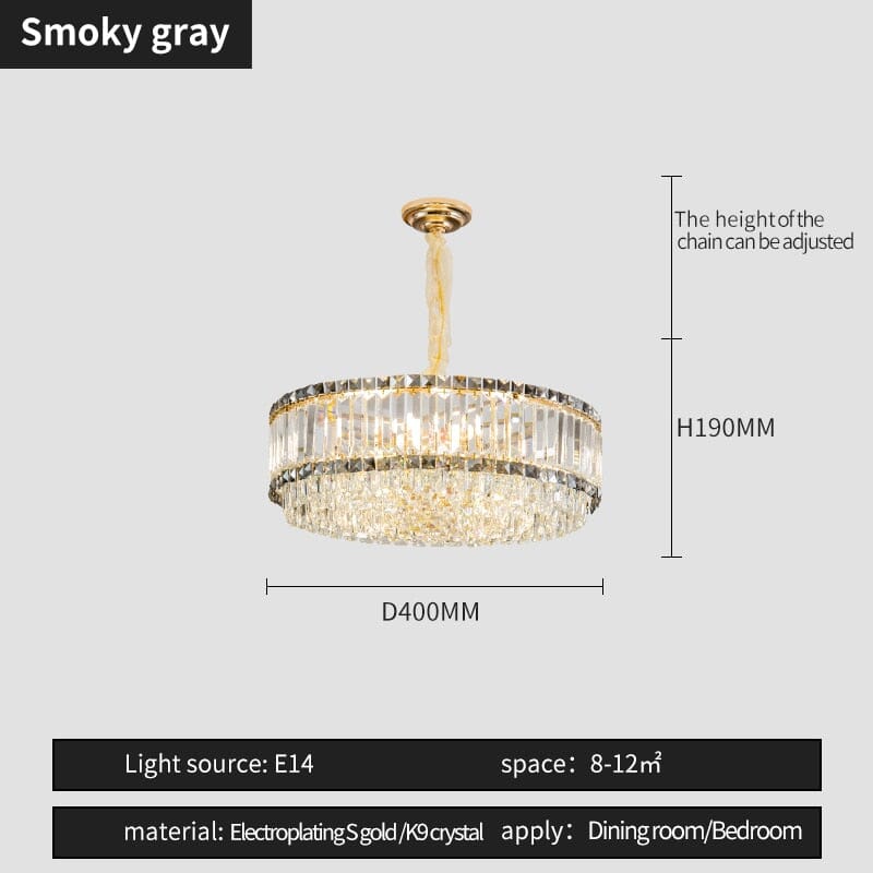 Round Simple Crystal Chandelier