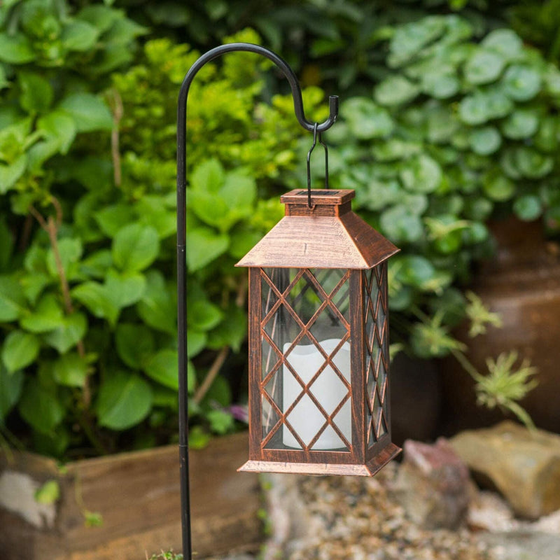 Bronze Antique Solar Lantern Outdoor Garden LAmp