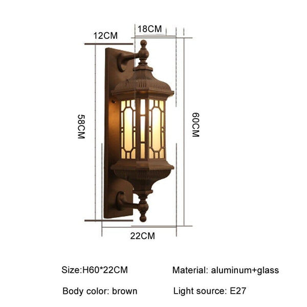 Europe Style Retro  Waterproof Porch Lamps