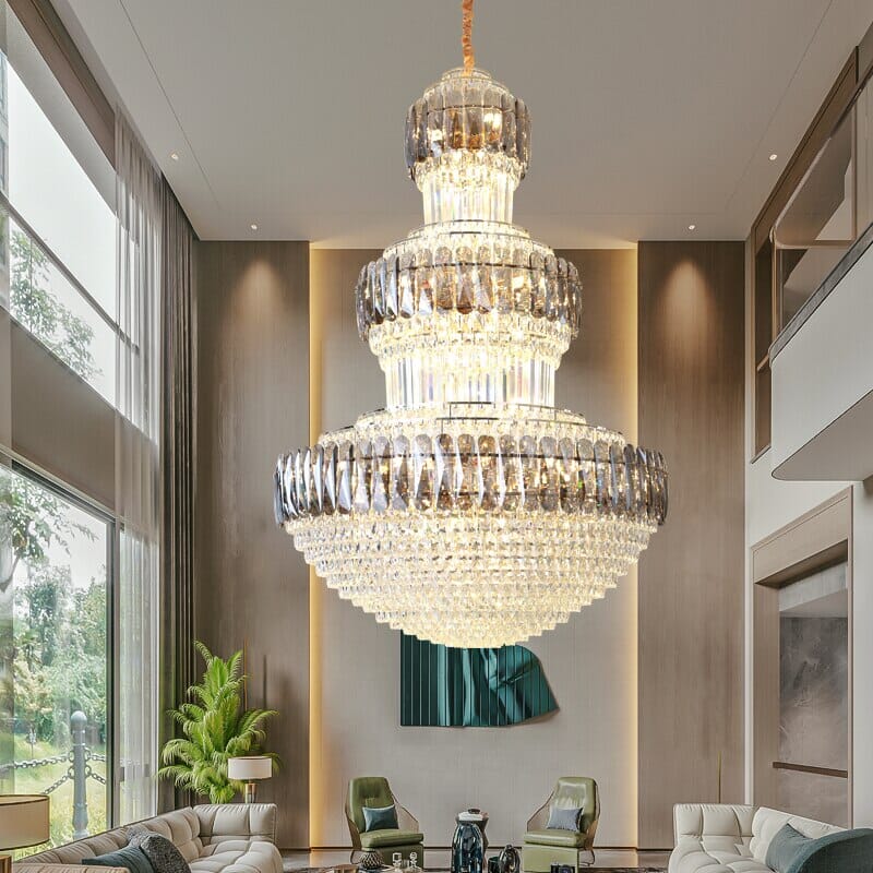 European-style Luxury Villa Duplex  Long Chandelier