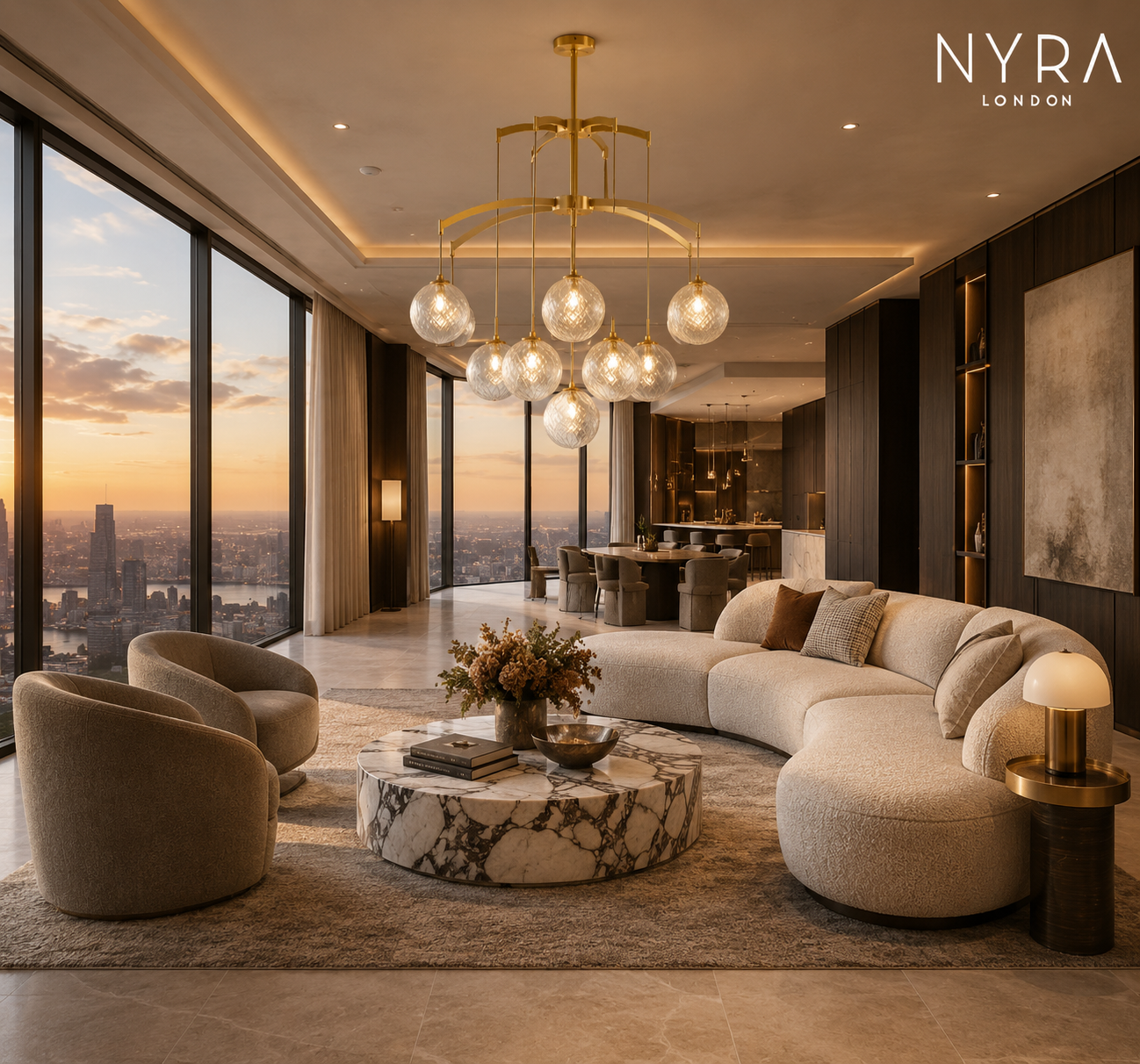 Shineza Modern Bubble Glass Ball Chandeliers 