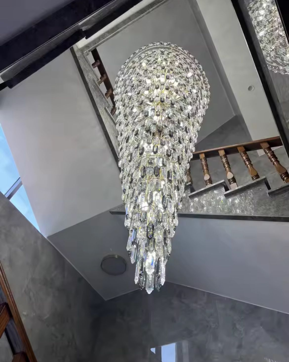 Shyra Staircase Crystal Chandelier