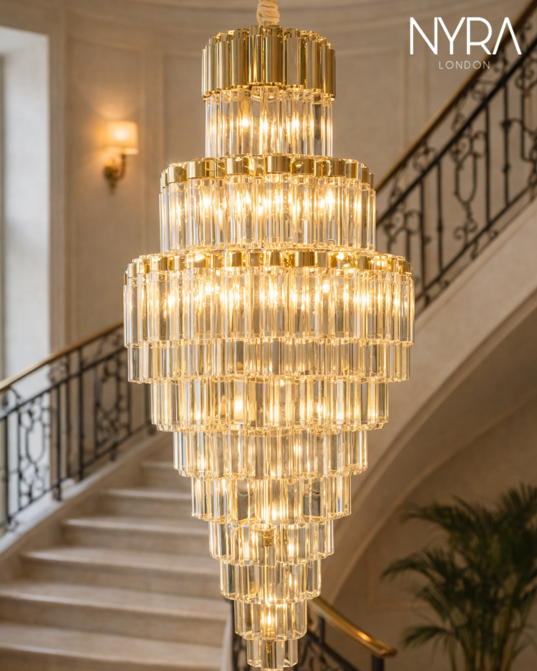 Shyra Staircase Crystal Chandelier