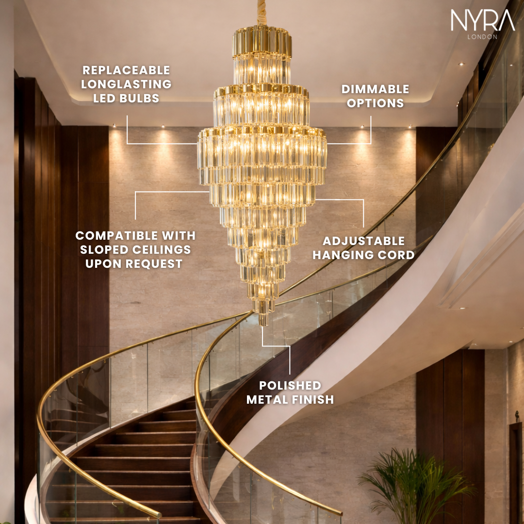 Shyra Staircase Crystal Chandelier