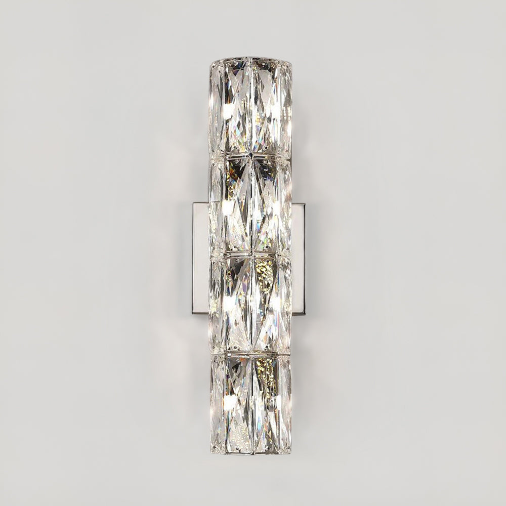 Silver Spark Crystal Wall Lamp