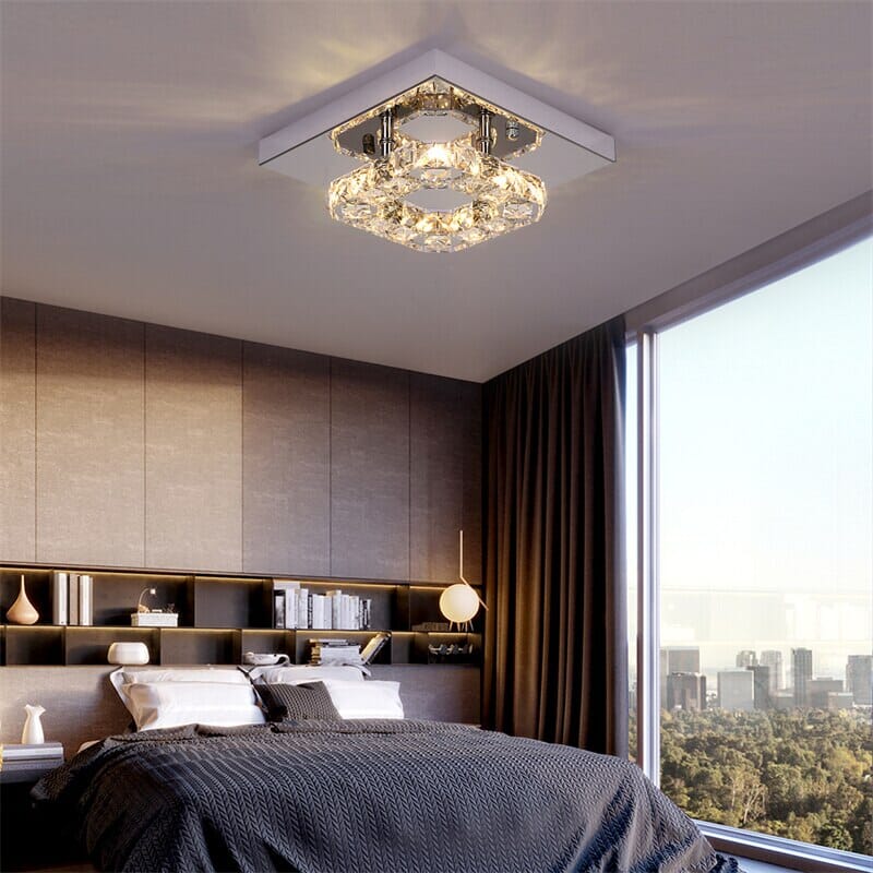 Helen Indoor Square K9 Crystal LED Chandelier
