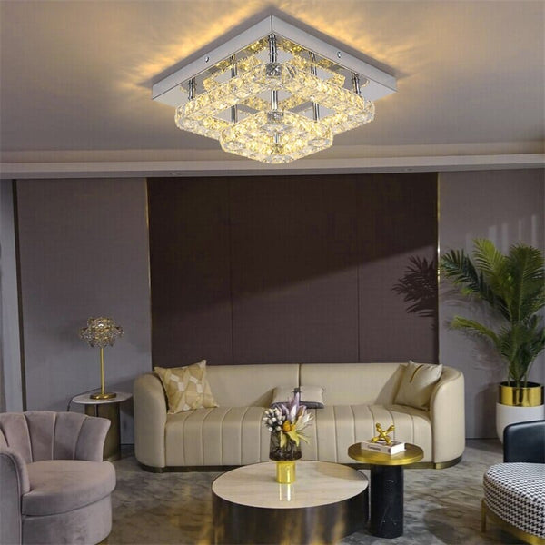 Helen Indoor Square K9 Crystal LED Chandelier