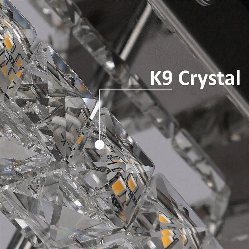 Helen Indoor Square K9 Crystal LED Chandelier