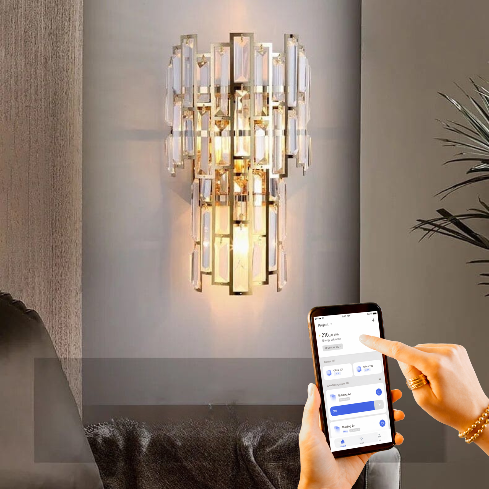 Shanice Crystal Wall Lamp