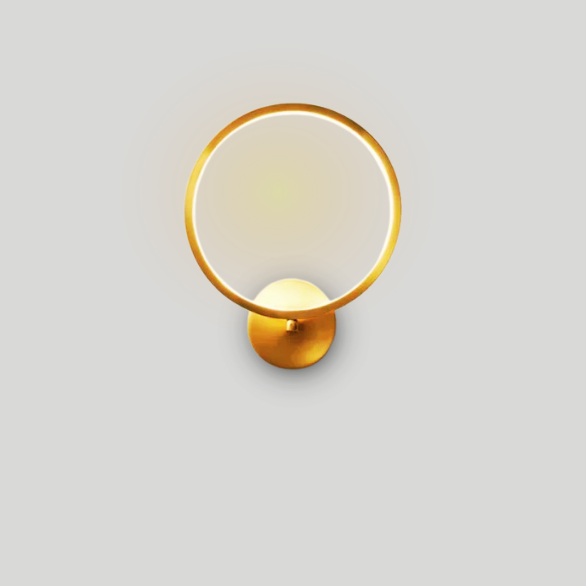 Ebony Gold Ring Wall Lamp