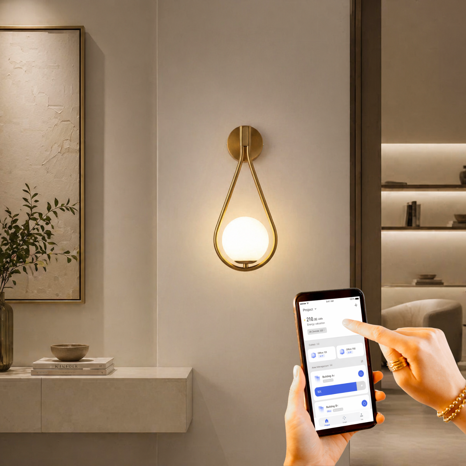 Golden Droplet Lamp