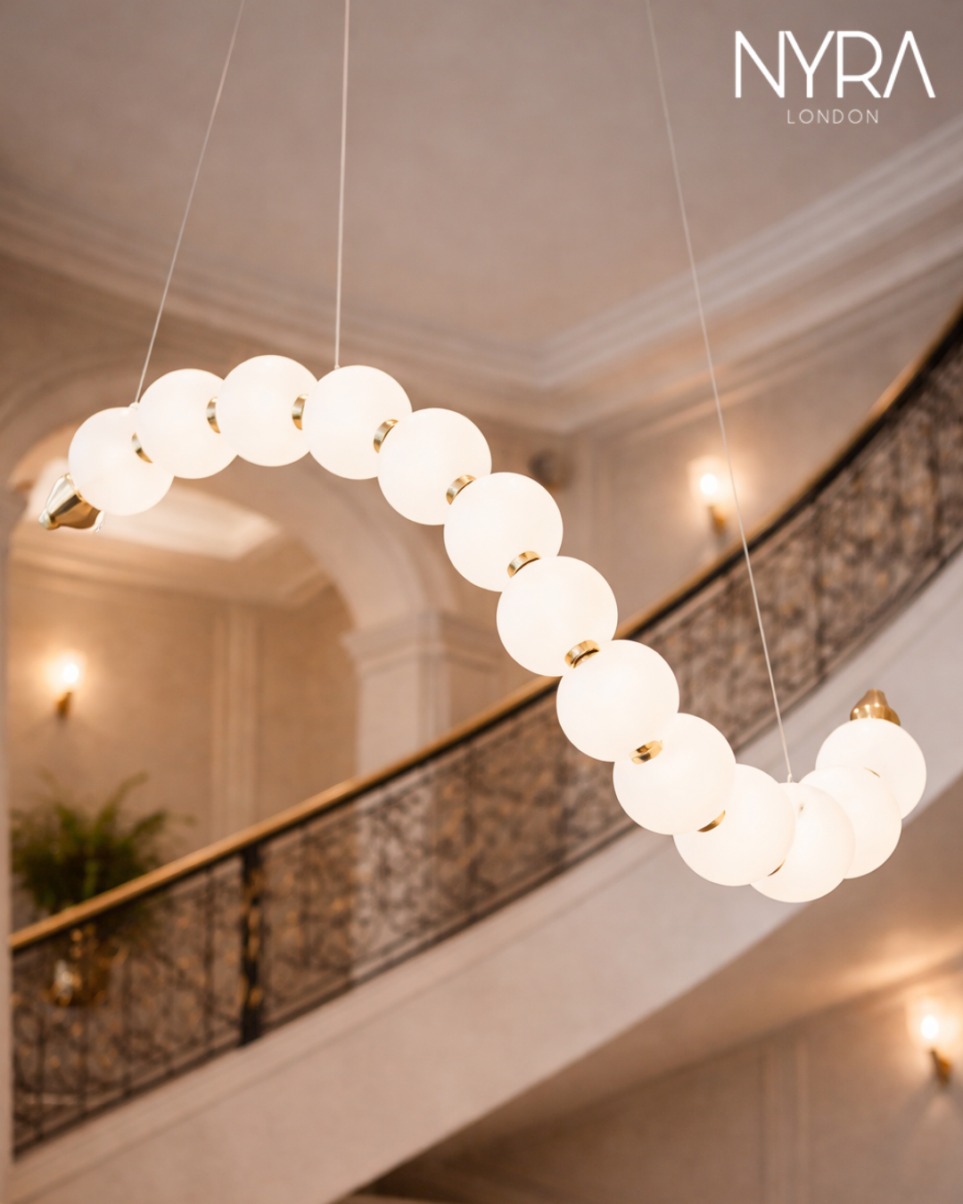 Vera Pearl Spiral Chandelier