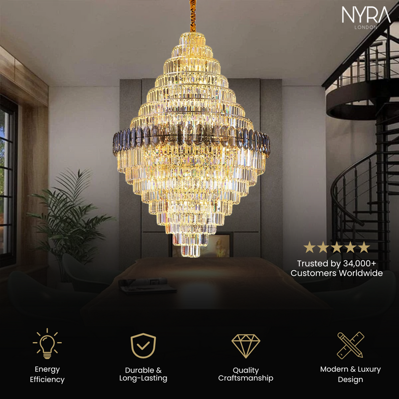 Penthouse Crystal Chandelier | Nyralondon - NYRALONDON - Crystal Chandelier Penthouse Apartments