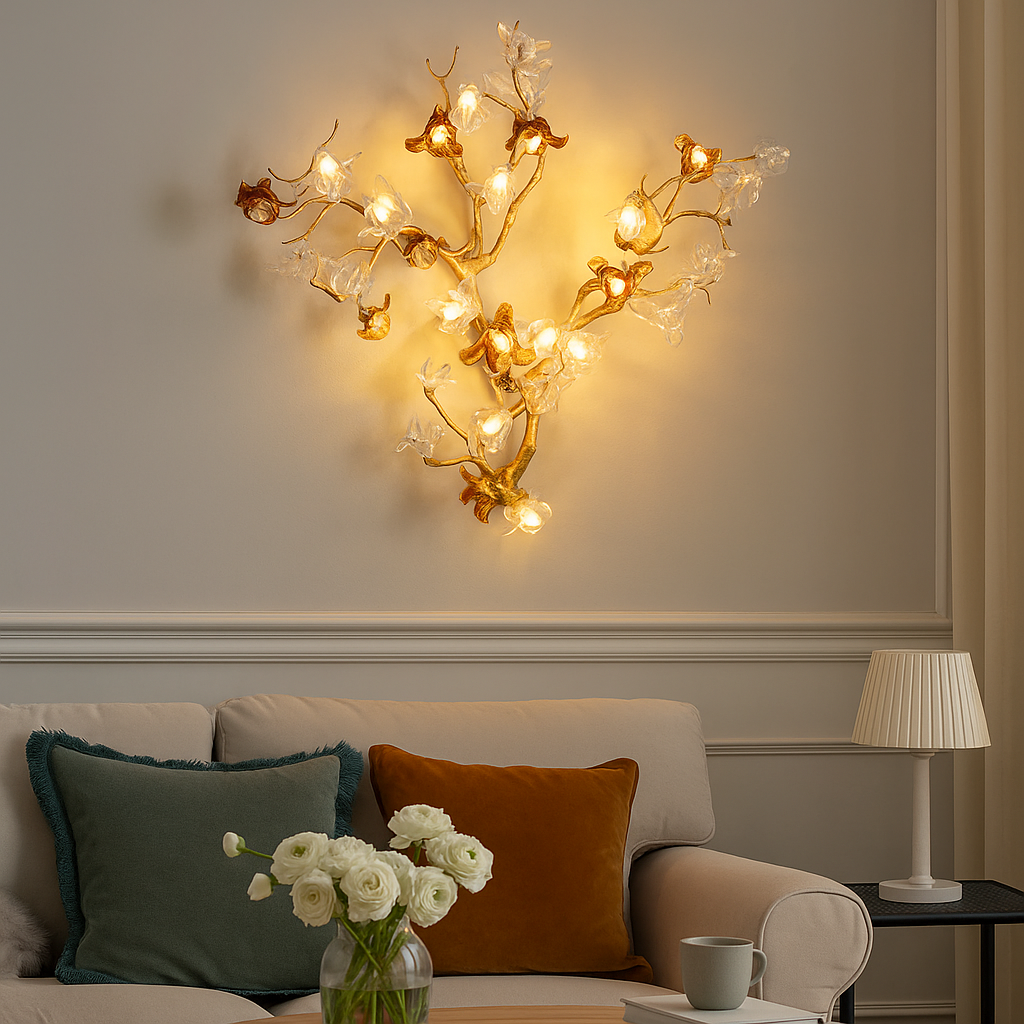 Willow Crystal Branch Wall Light