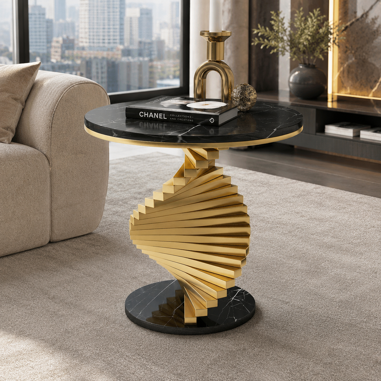 Spirena Marble End Table