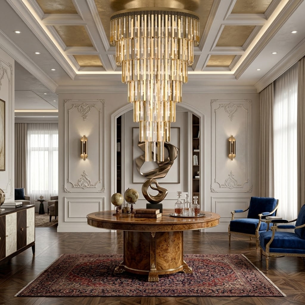 Elysia Tiered Cascading Crystal Chandelier
