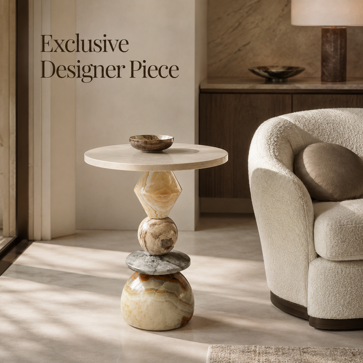Onyxa Marble Side Table