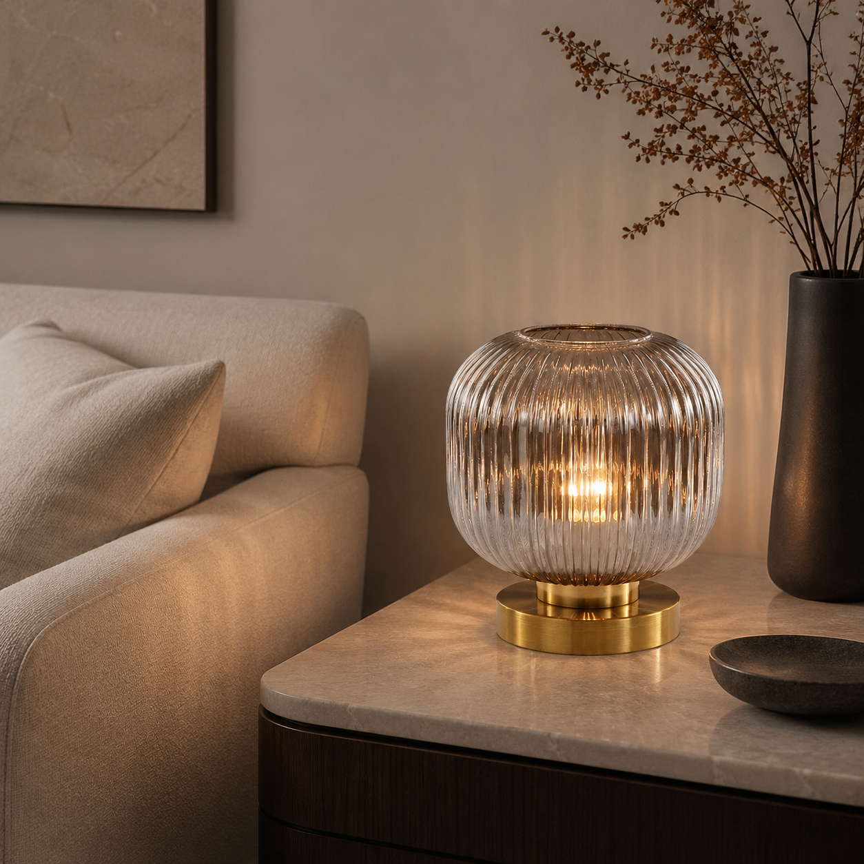 Avela Glass Table Lamp
