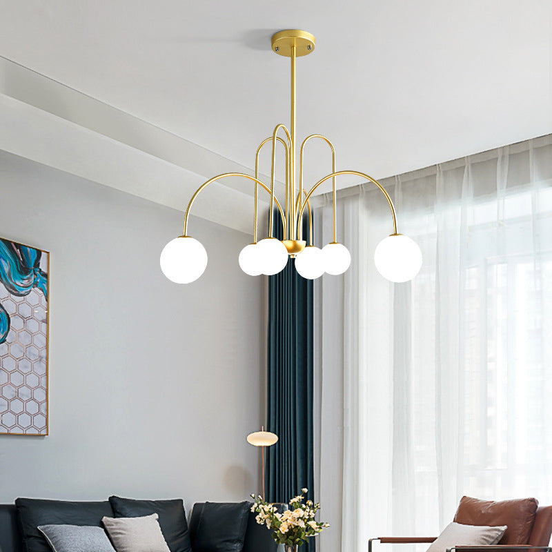 NYRA Glass Globe Bubble Chandelier