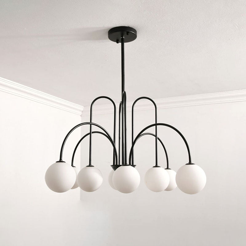 NYRA Glass Globe Bubble Chandelier