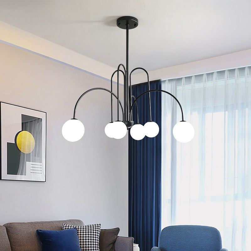 NYRA Glass Globe Bubble Chandelier