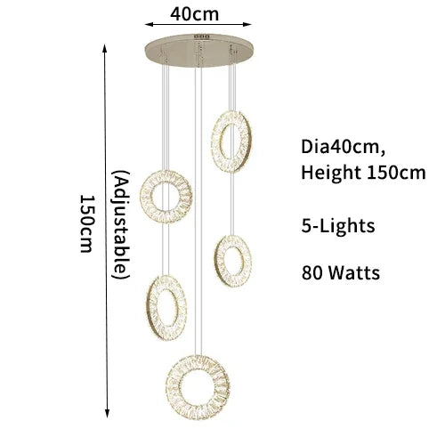Belmont Staircase Ring Chandelier