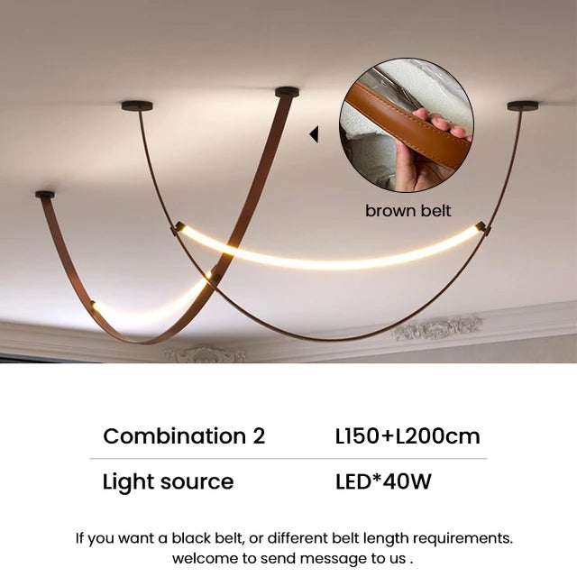 Modern Nordic Belt Chandelier