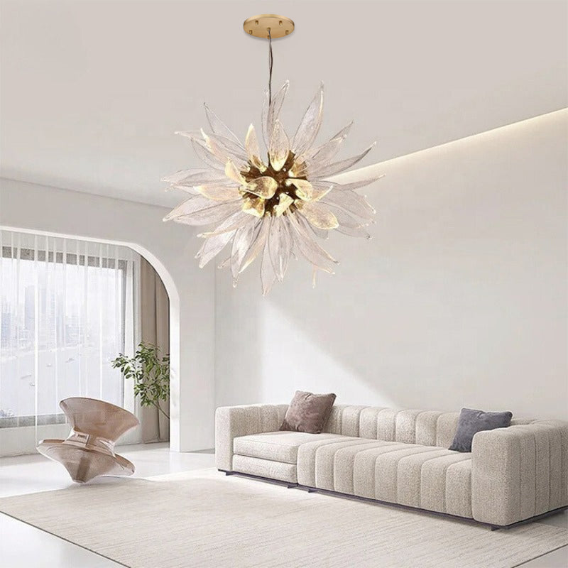 Sunflower Glass Chandelier