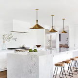 Set of 3 Brass Pendant Light for Kitchen Island