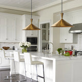 Set of 3 Brass Pendant Light for Kitchen Island