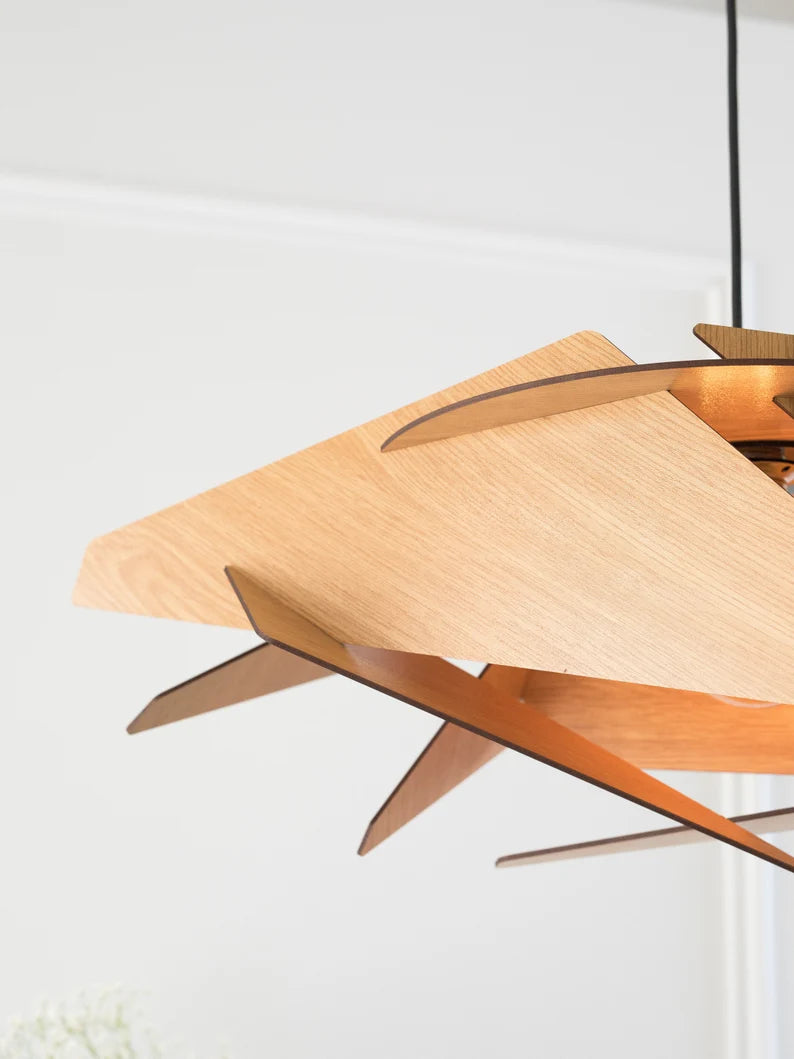 Modern Contemporary Art Wood Pendant Light