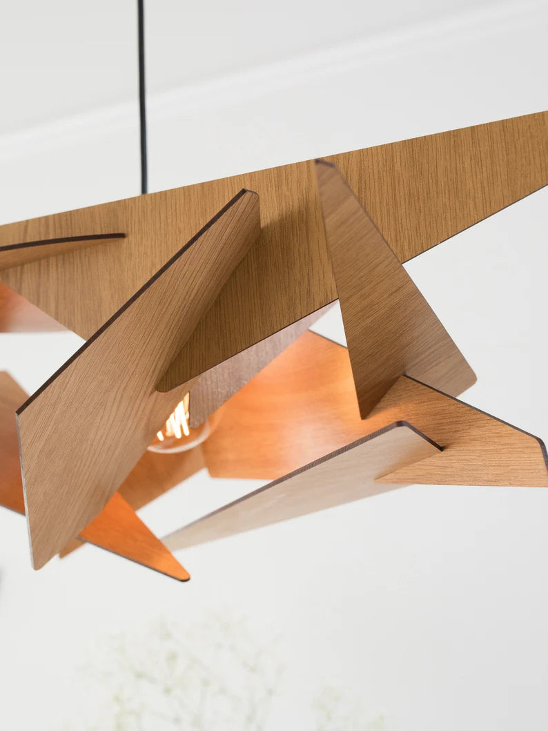 Modern Contemporary Art Wood Pendant Light