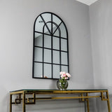 Window Style Arched Mirror 100x60cm