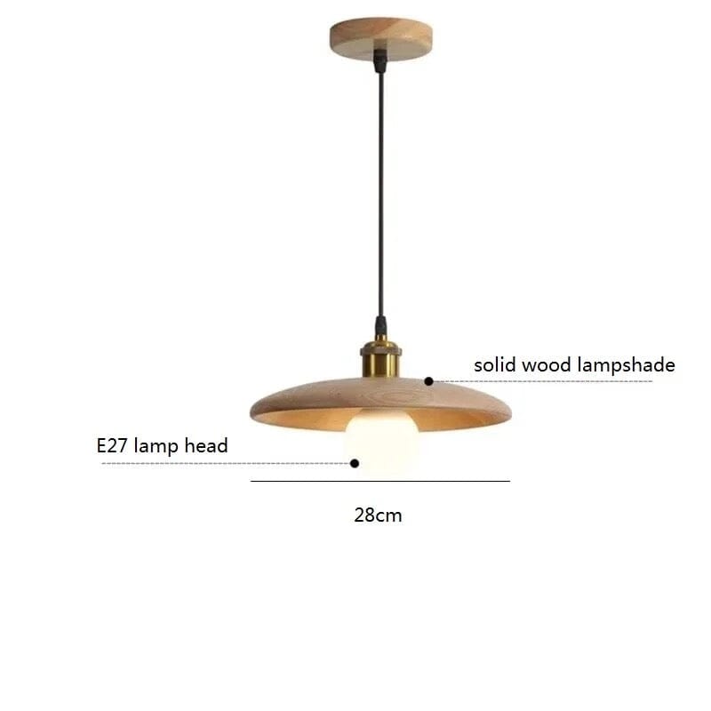 Nordic Solid Wood Decorative Pendant Light