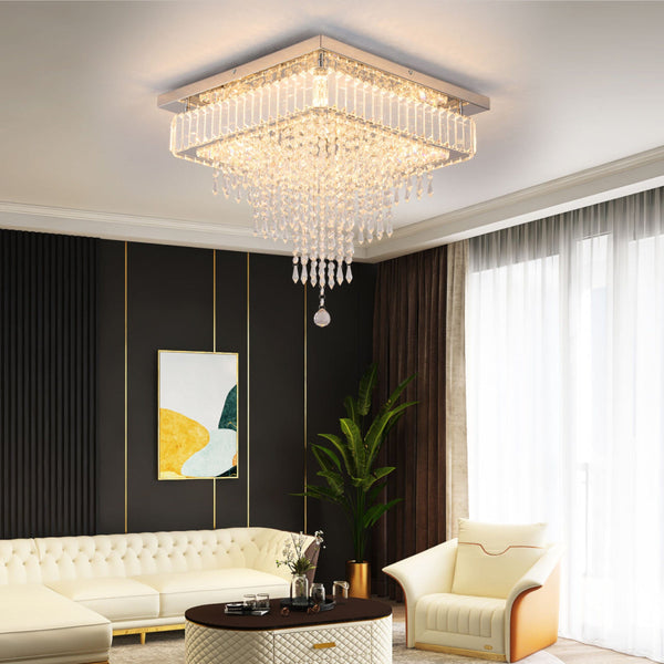 Alexia Square Crystal Ceiling Chandelier