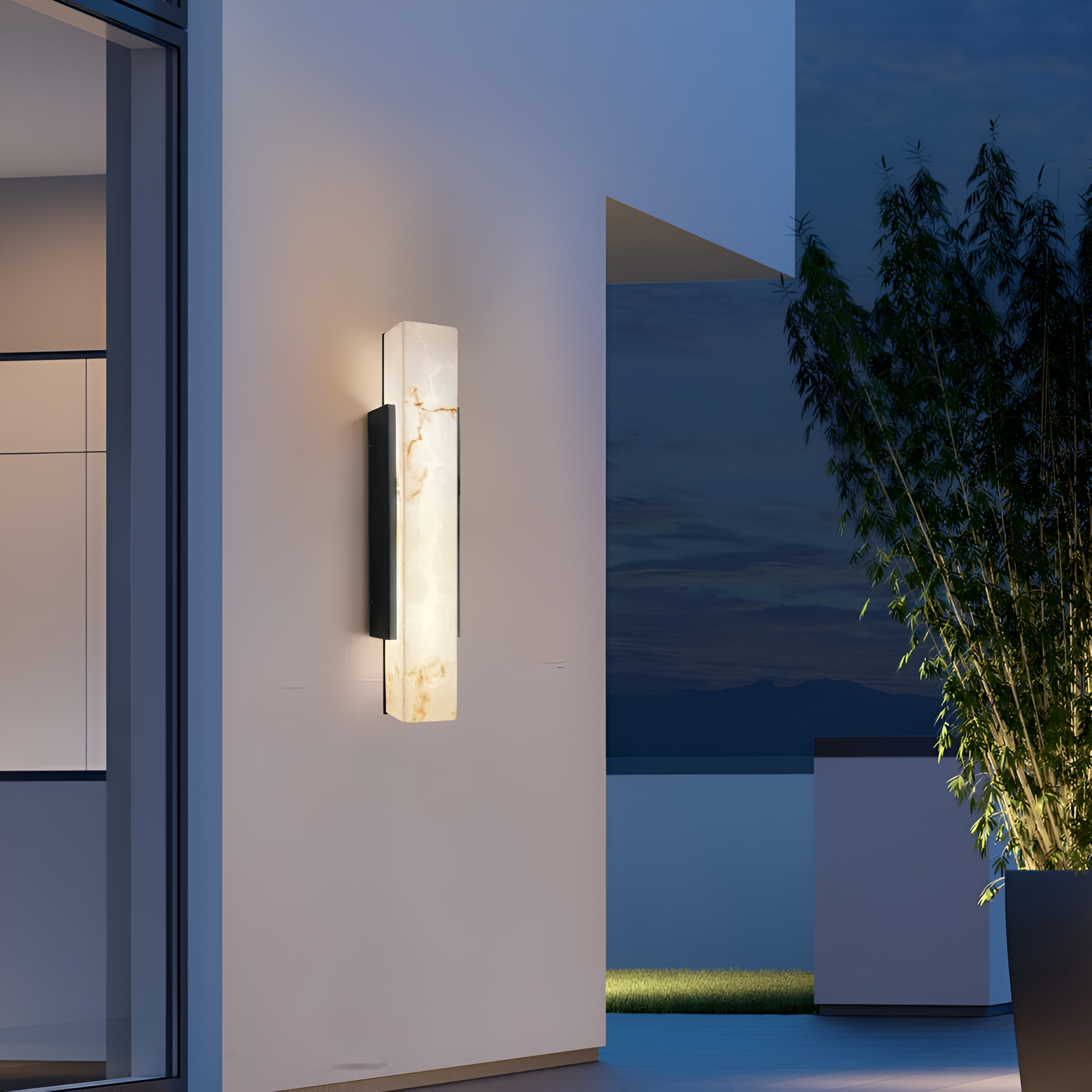 Zoya Outdoor Marble Wall Light - NYRALONDON