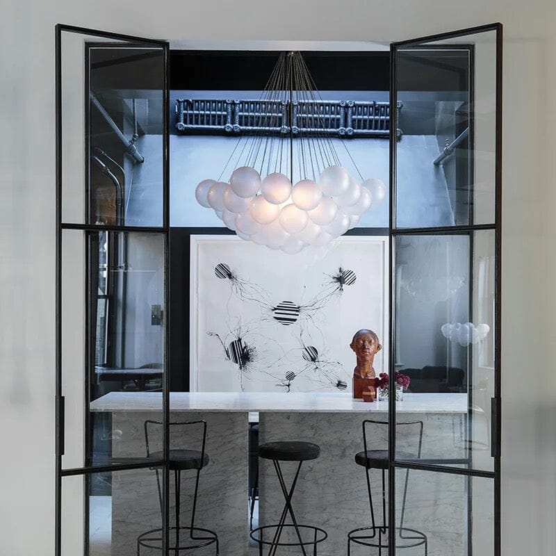 NYRA Frosted Ball Chandelier