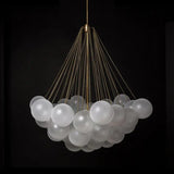 NYRA Frosted Glass Ball Chandelier