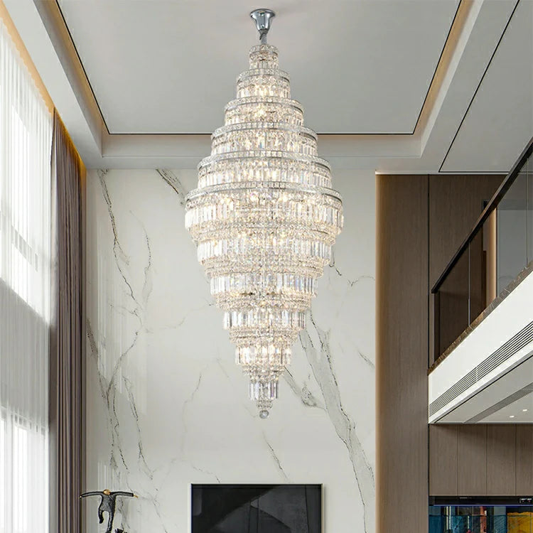 NYRA Chrome Foyer Staircase