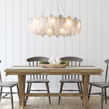 Modern Feather Glass Ceiling Chandelier