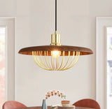 Tayib Walnut Wood LED Cage Pendant Lamp
