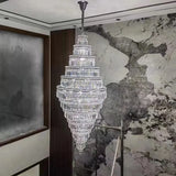 NYRA Chrome Extra Large Crystal Chandelier for Foyer Staircase