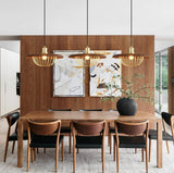Tayib Walnut Wood LED Cage Pendant Lamp