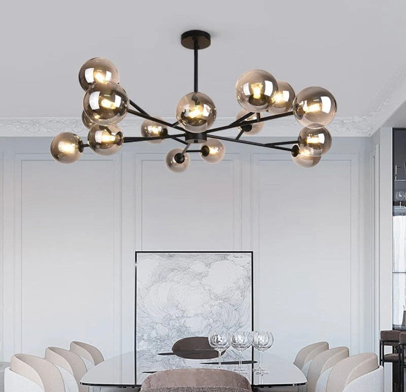 Modern Smoky Sputnik Chandelier