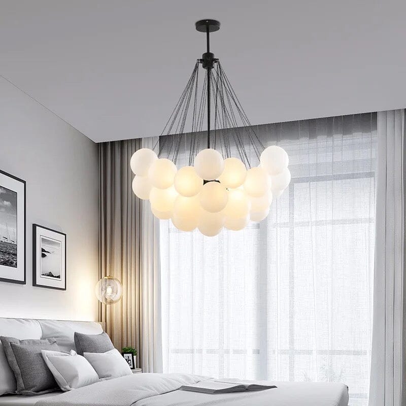 NYRA Frosted Glass Ball Chandelier