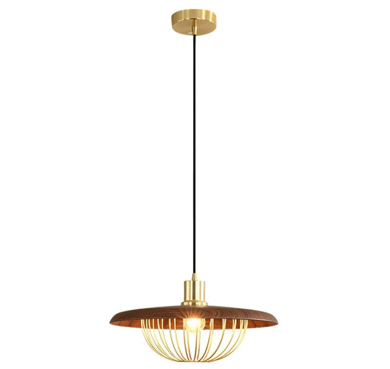 Tayib Walnut Wood LED Cage Pendant Lamp