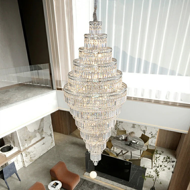 NYRA Chrome Foyer Staircase