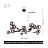 Modern Smoky Sputnik Chandelier
