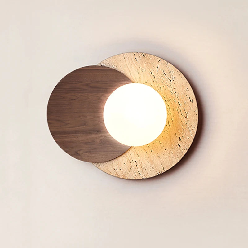 Muru Travertine Stone Wall Light