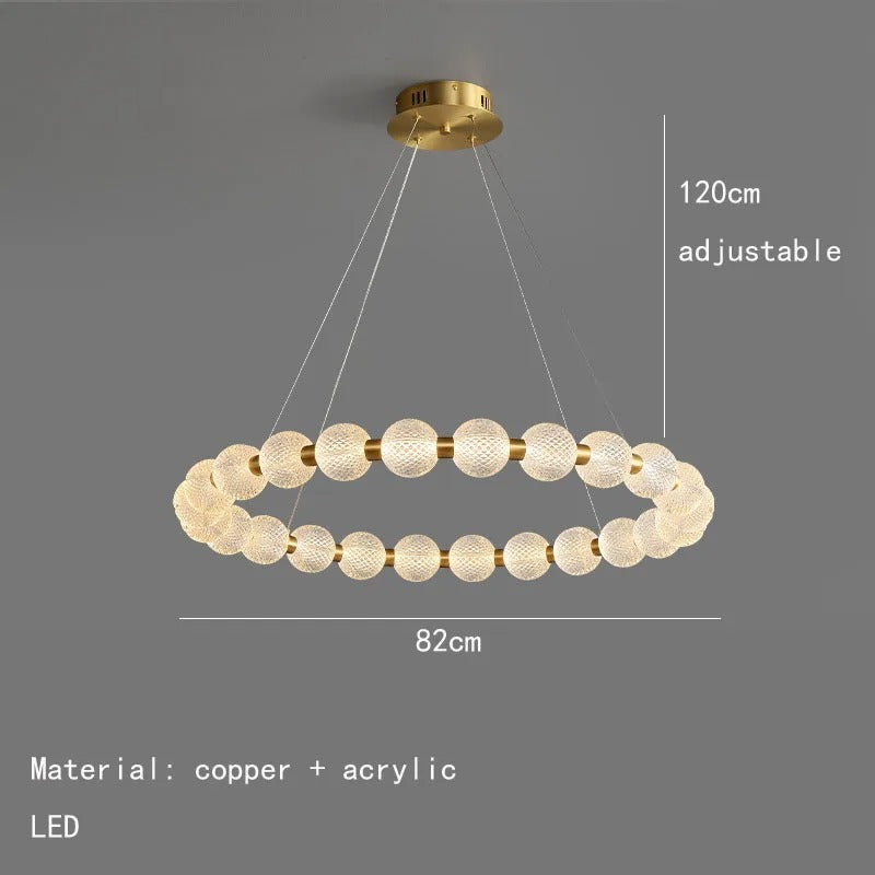 Acrylic Ball Ring Chandeliers